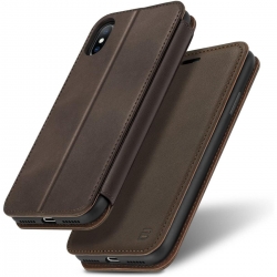 Etui BEZ Genuine Leather do iPhone X Brązowy-25923