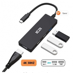 Adapter Hub IZEC USB-C USB 3.0 2.0 HDMI -54382